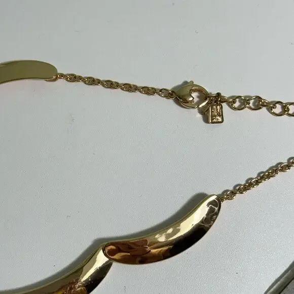 Robert Lee Morris Gold Plated Soho Collar Necklace Jewelry Statement Fashion NWT